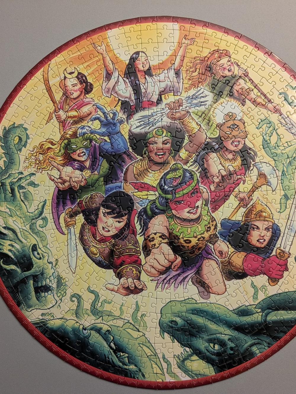 Eeboo 500 Piece Round Goddess & Warrior Puzzle - Hard To Find - Picture 4 of 13
